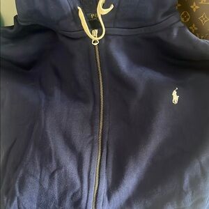 Polo by Ralph Lauren Blue and White Lightweight Shirt Jacket